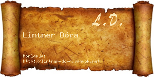 Lintner Dóra névjegykártya